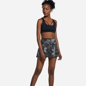 BALEAF SKIRT / black and white water color / back zipper / mini skirt
